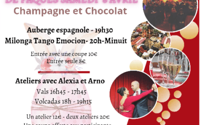 Milonga de Pâques champagne chocolats le samedi 8 Avril 2023 à la Salle St Bruno