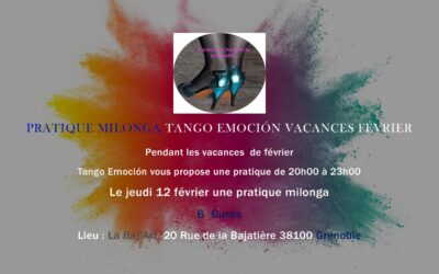 Pratique Milonga Tango Emoción le jeudi 12 Février 2026